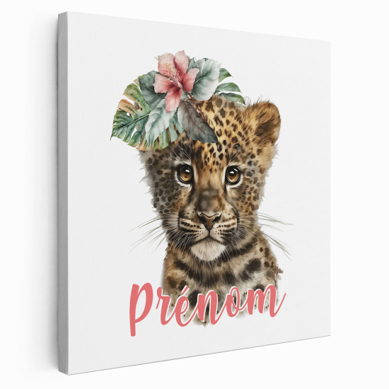 Tela per bambini personalizzata - Cucciolo di Leopardo