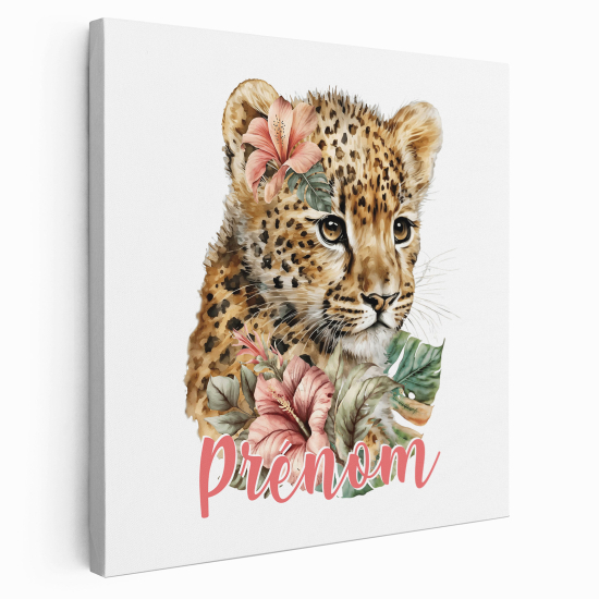 Tela per bambini personalizzata - Cucciolo di Leopardo