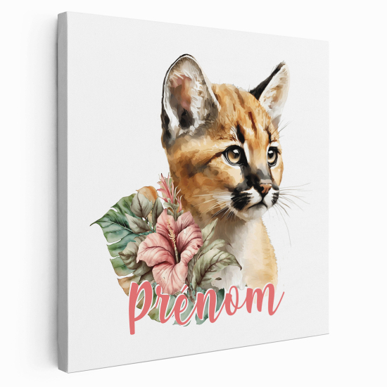 Tela per bambini personalizzata - Cucciolo di puma