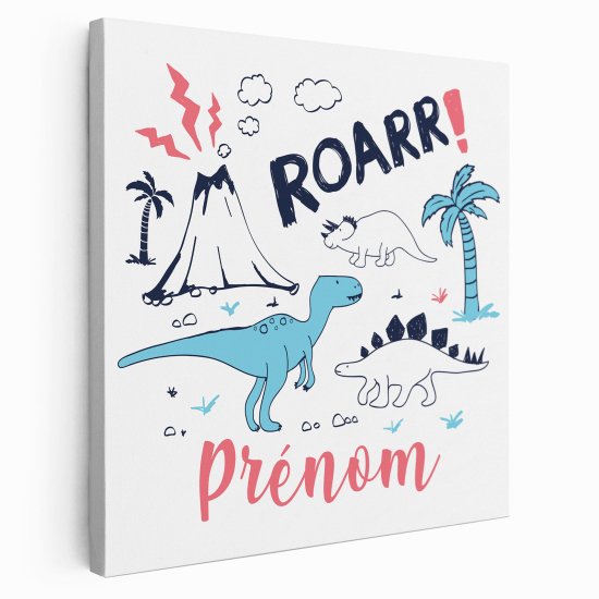 Tela per bambini personalizzata - Dinosauri