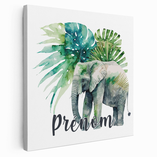 Tela per bambini personalizzata - Elefante tropicale