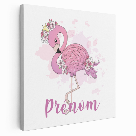 Tela per bambini personalizzata - Fenicottero Rosa