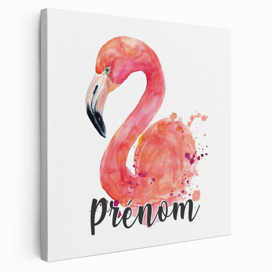 Tela per bambini personalizzata - Fenicottero Rosa