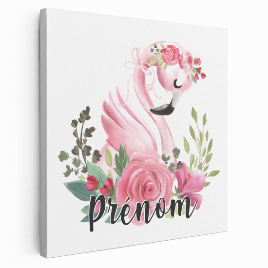 Tela per bambini personalizzata - Fenicottero Rosa