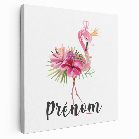 Tela per bambini personalizzata - Fenicottero Rosa