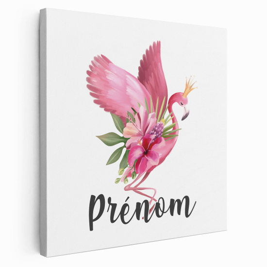 Tela per bambini personalizzata - Fenicottero Rosa
