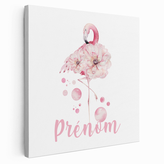 Tela per bambini personalizzata - Fenicottero Rosa