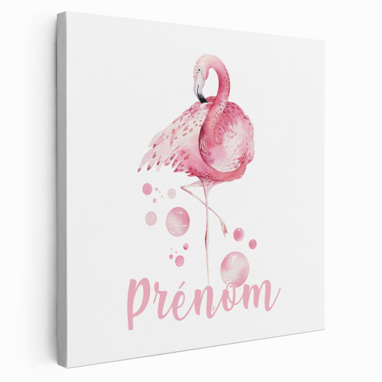 Tela per bambini personalizzata - Fenicottero Rosa