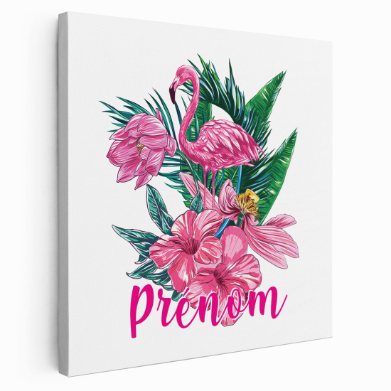 Tela per bambini personalizzata - Fenicottero Rosa tropicale
