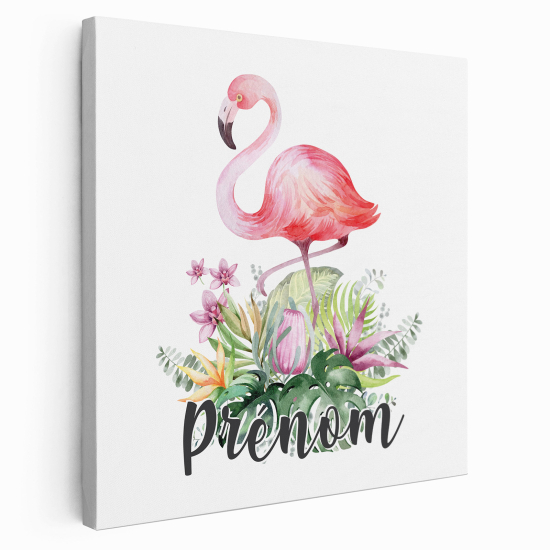 Tela per bambini personalizzata - Fenicottero Rosa Tropicale