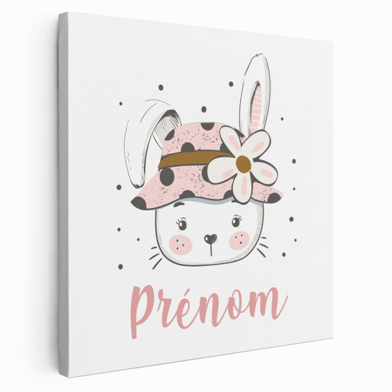Tela per bambini personalizzata - Fiori di Coniglio