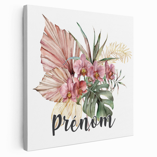 Tela per bambini personalizzata - Fiori tropicali