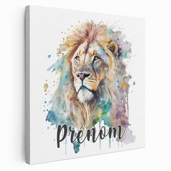 Tela per bambini personalizzata - Leone colorato