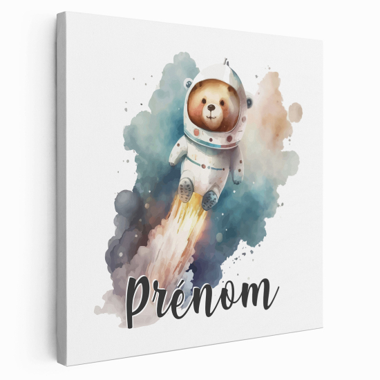 Tela per bambini personalizzata - Orsetto astronauta