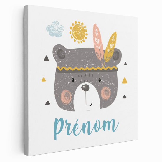 Tela per bambini personalizzata - Orsetto indiano