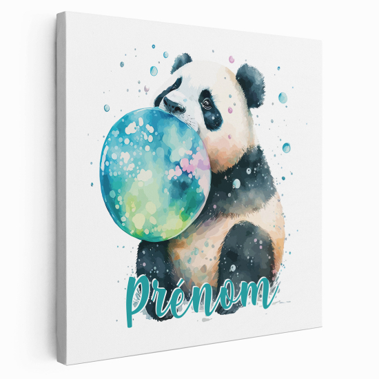 Tela per bambini personalizzata - Panda bolla