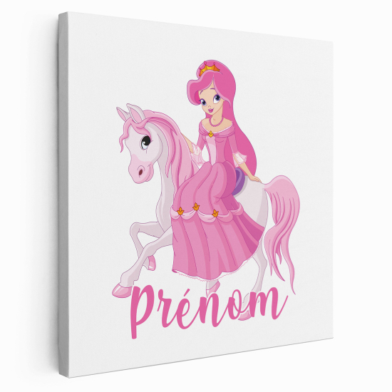 Tela per bambini personalizzata - Principessa a cavallo