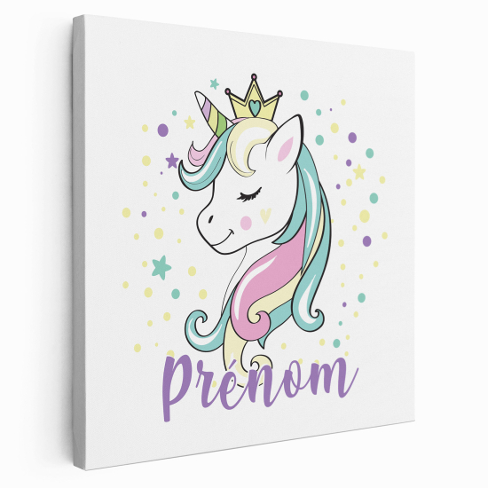 Tela per bambini personalizzata - Principessa Unicorno