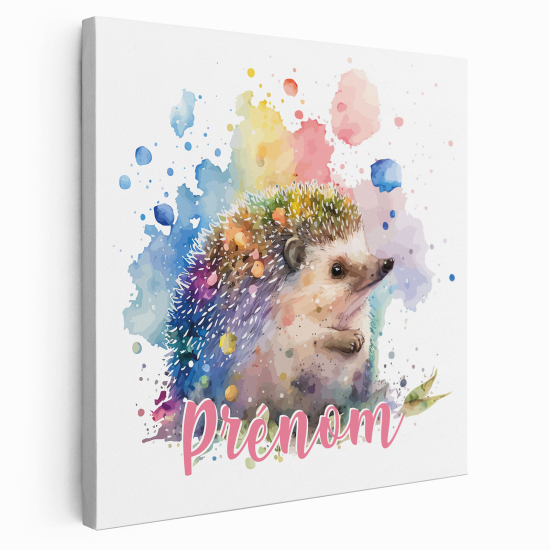 Tela per bambini personalizzata - Riccio colorato
