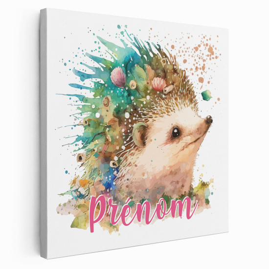 Tela per bambini personalizzata - Riccio colorato