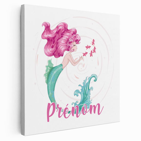 Tela per bambini personalizzata - Sirena Oceano