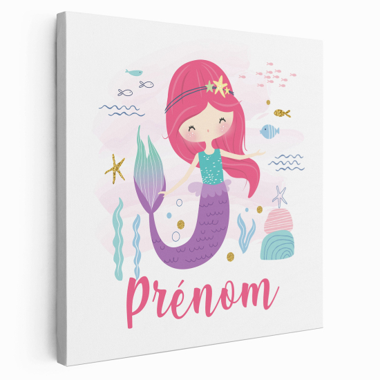Tela per bambini personalizzata - Sirena oceano