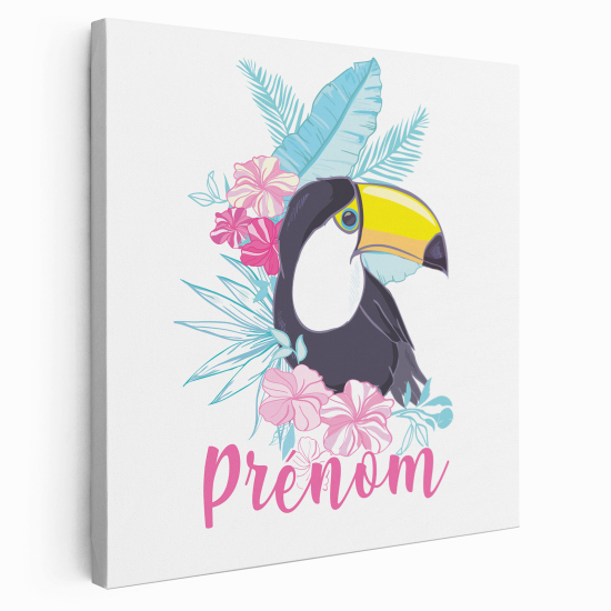 Tela per bambini personalizzata - Tucano tropicale