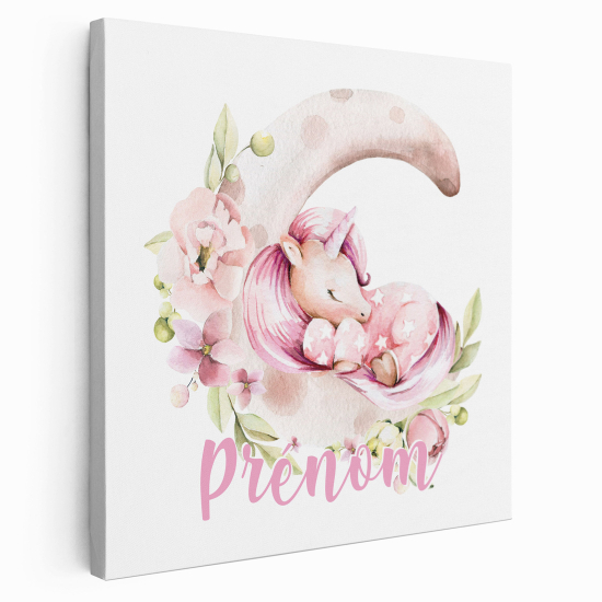 Tela per bambini personalizzata - Unicorno Luna