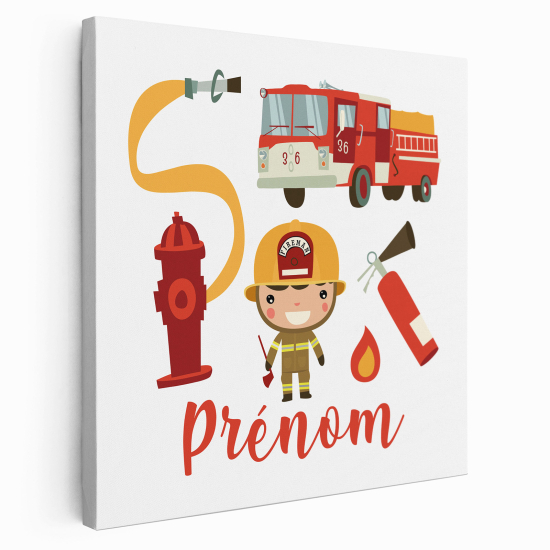 Tela per bambini personalizzata - Vigili del fuoco