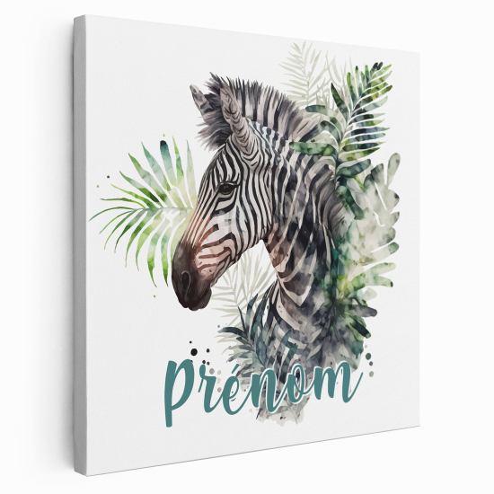 Tela per bambini personalizzata - Zebra tropicale