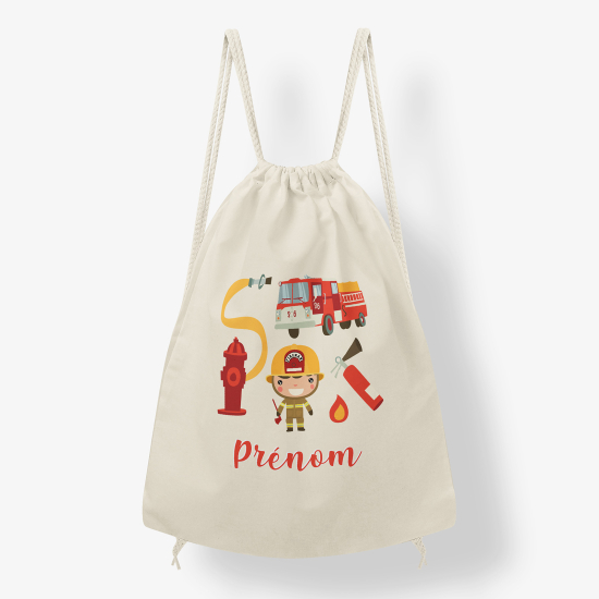Zaino personalizzato con coulisse - Camion dei pompieri