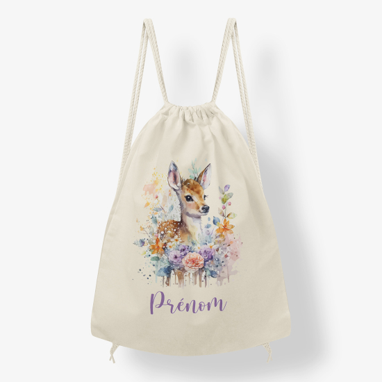 Zaino personalizzato con coulisse - Cerbiatto