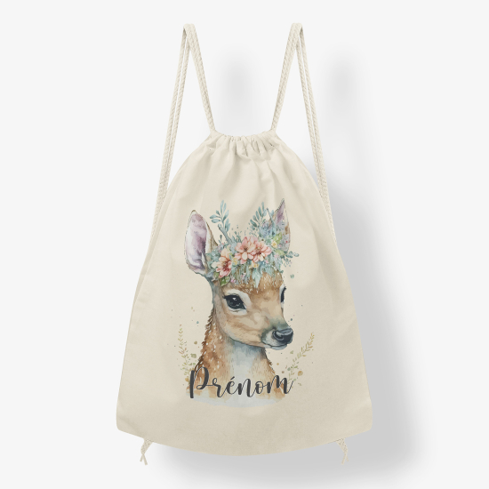 Zaino personalizzato con coulisse - Cerbiatto