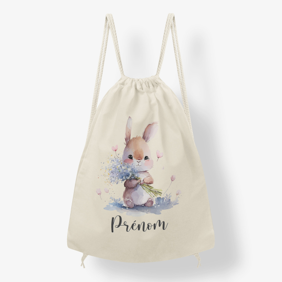 Zaino personalizzato con coulisse - Coniglietto