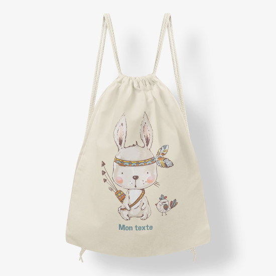 Zaino personalizzato con coulisse - Coniglio indiano