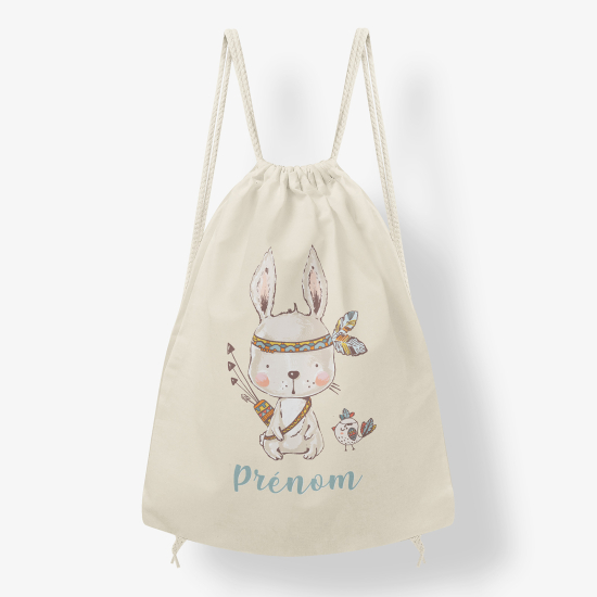 Zaino personalizzato con coulisse - Coniglio indiano