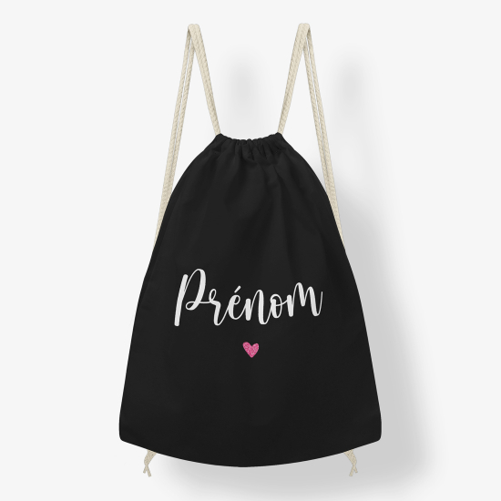 Zaino personalizzato con coulisse - Cuore nome