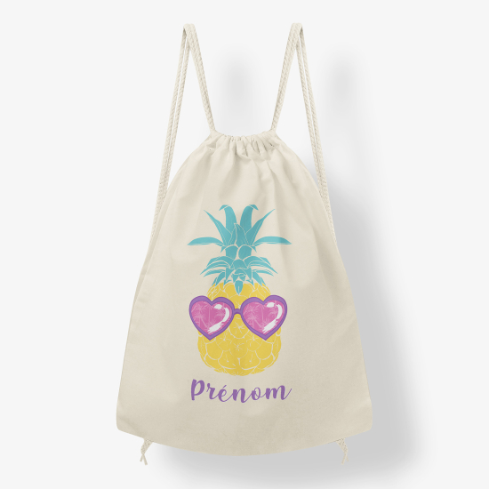 Zaino personalizzato con coulisse - Design ananas