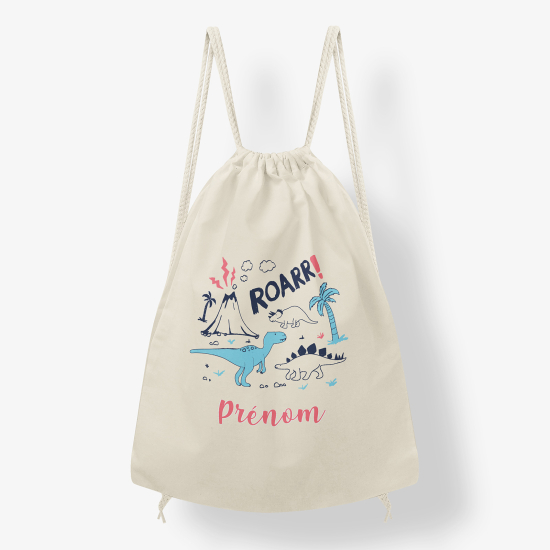 Zaino personalizzato con coulisse - Dinosauri