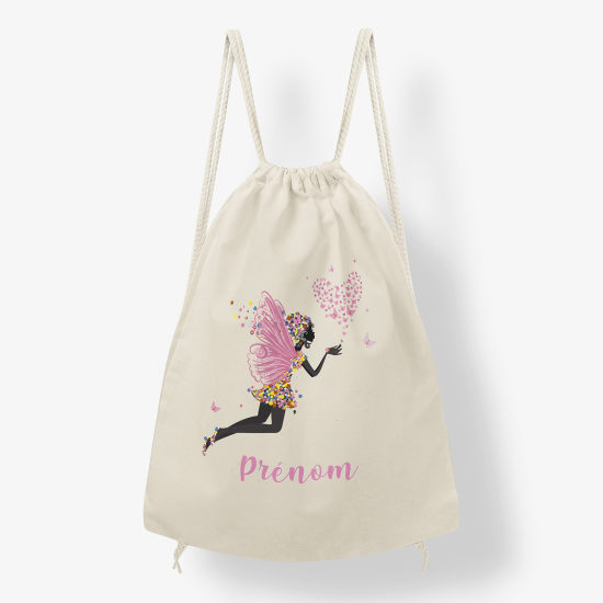Zaino personalizzato con coulisse - Fata colorata