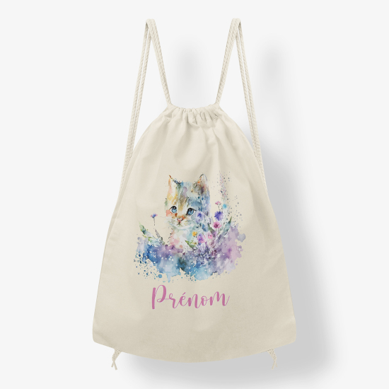 Zaino personalizzato con coulisse - Gattino