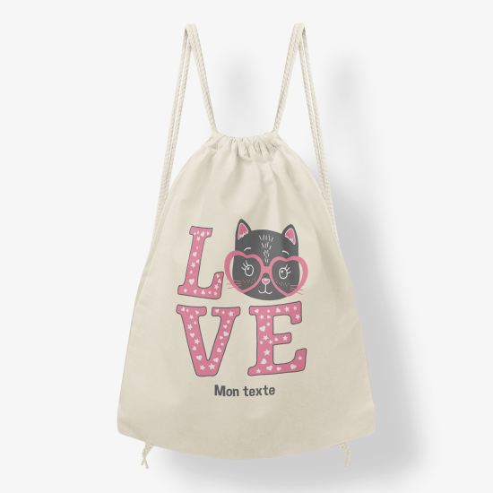 Zaino personalizzato con coulisse - Gattino