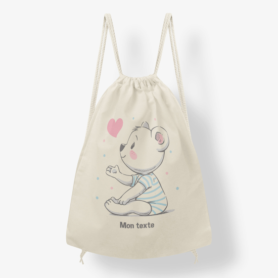 Zaino personalizzato con coulisse - Orsetto