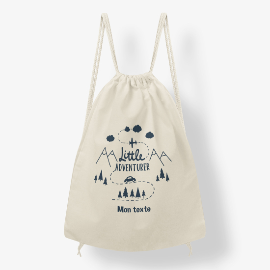 Zaino personalizzato con coulisse - Piccolo avventuriero