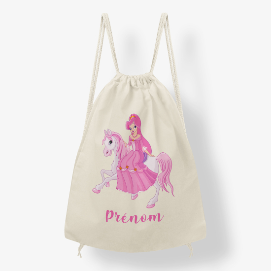 Zaino personalizzato con coulisse - Principessa