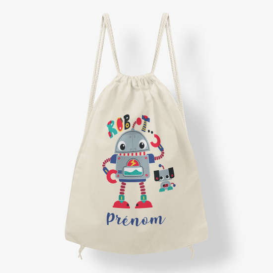 Zaino personalizzato con coulisse - Robot