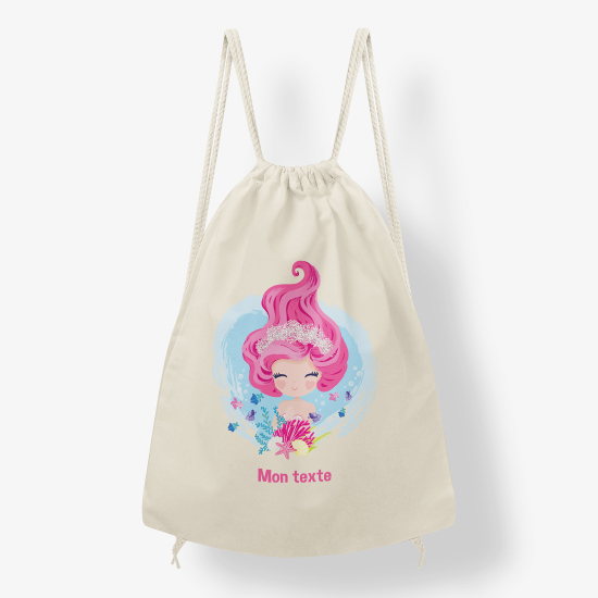 Zaino personalizzato con coulisse - Sirenetta