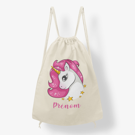 Zaino personalizzato con coulisse - Unicorno