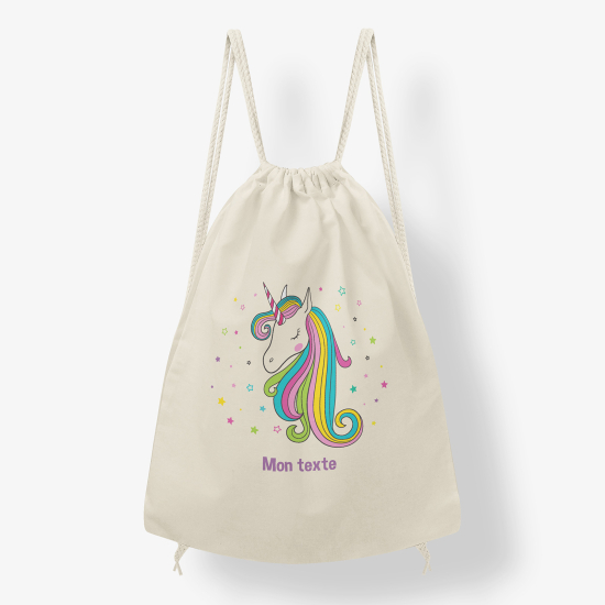 Zaino personalizzato con coulisse - Unicorno