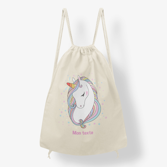 Zaino personalizzato con coulisse - Unicorno